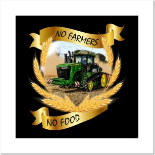 No farmers no food with us tractor Posters and Art